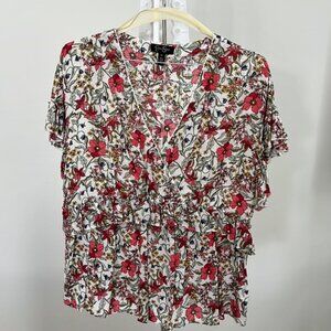 Jessica Simpson Floral Print Surplice top